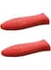 Lodge Silicone Hot Handle Holder Oven Pan Mitts Heat Protecting Silicone Cast Iron Skillet Dutch Oven (Red 2 Pack)