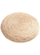 Japanese Tatami Floor Pillow Woven Straw Seat Cushion Pad Handmade Round Tatami Yoga Floor Seat Pad Breathable Cushion for Garden Dining Room Decoration