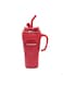 Blackstone 650ml Stainless Steel Insulated Travel Mug with Handle &amp; Steel Straw FL150 (RED)