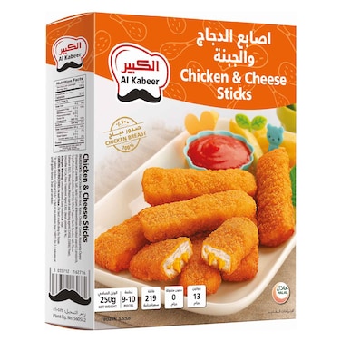 Al Kabeer Chicken and Cheese Sticks, 250g