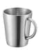 Khazna Stainless Steel Travel Mugs,304 Double-Layer Coffee Cup Creative Water Cup Insulation Anti-Scalding Beer Mug Metal Cup for Families and Office(300 ml, Silvery)