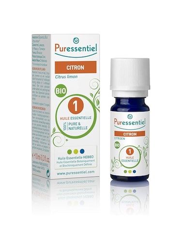 Puressentiel Organic Lemon Essential Oil Lemon For Diffusion   100% Pure &amp; Natural   Essential Oil Botanically &amp; Biochemically Defined   Citrus Lemon   10 Ml