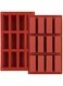 JOERSH 2pcs Granola Bar Mold, Rectangle Silicone Candy Molds for Baking Energy Bars Chocolate Bar Mold/Protein bars/Ganache/Brownie/Cheesecake/Cornbread/Pudding, 12-Cavity Butter Mould
