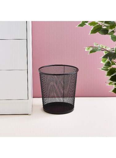 Box Round Recycling Open Top Mesh Trash Can Waste Basket Without Lid For Home, Office, College, Kitchen, Bathroom