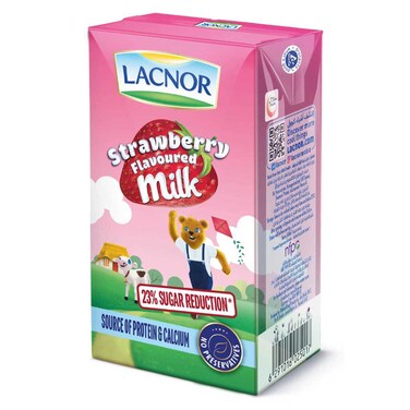 Lacnor UHT Junior Strawberry Flavoured Milk, 125ml