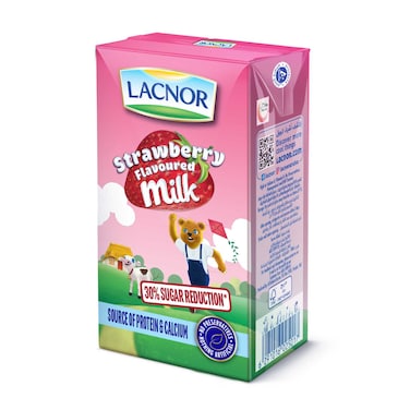Lacnor UHT Junior Strawberry Flavoured Milk, 125ml