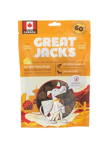 Great Jack's Kettled Cooked Dog Treats Liver with Cheese Recipe 7oz