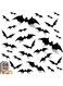T Tersely 64PCS 3D Bat Wall Stickers Removable,Bat Halloween Decorations,for Girls Party Kids Children DIY Bedroom Living Room Office