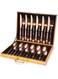 24 Pcs Stainless Steel Rose Gold Cutlery Set Spoon Fork Knife Tableware Set