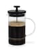 French Press Coffee and Tea Maker 600mL, Heat Resistant Thickened Borosilicate Glass Stainless Steel Coffee and Tea Press, Hot and Cold Brew Coffee French Press, Embossed Glass Design