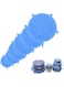 Dubai Gallery 6Pcs Of Reusable Silicone Stretch Lids At Various Sizes Of Bowl Pot Cup Basin Translucent Blue 21 * 4 * 21Cm