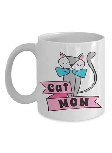 Funny Cat Mom Mug White