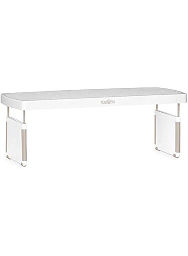 YouCopia - StoreMore 17-Inch Height Adjustable Kitchen Cabinet Shelf Organizer - YCA-09171-01-WHT - White