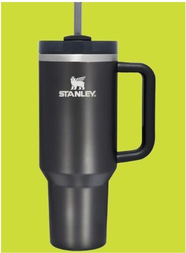 Quencher H2.0 FlowState Vacuum Insulated Tumbler &acirc;&euro;&ldquo; 40 oz Black Stainless Steel Travel Mug with Lid &amp; Straw &acirc;&euro;&ldquo; Double-Walled Leakproof Design &acirc;&euro;&ldquo; Keeps Drinks Hot/Cold for Hours &acirc;&euro;&ldquo; Durable &amp; Portable