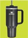 Quencher H2.0 FlowState Vacuum Insulated Tumbler &acirc;&euro;&ldquo; 40 oz Black Stainless Steel Travel Mug with Lid &amp; Straw &acirc;&euro;&ldquo; Double-Walled Leakproof Design &acirc;&euro;&ldquo; Keeps Drinks Hot/Cold for Hours &acirc;&euro;&ldquo; Durable &amp; Portable