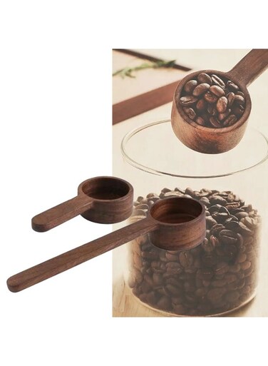 Spoons, Wooden Tablespoon Scoop, Wooden Coffee Ground Spoon, Measuring for Ground Beans or tea, Soup Cooking Mixing Stirrer Kitchen Tools Utensils&iuml;&frac14;&OElig;2 pcs