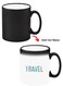 Color Changing Heat Sensitive Ceramic Mug, Image Revealed When HOT Liquid is Added! Travel 1