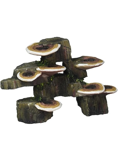 Penn-Plax RR1006 Mushrooms on Rock Aquarium Ornament, Small/6" x 3" x 4.25