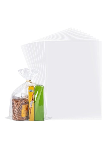 50Pcs 9x13" Clear Cellophane Bags,Gift Bag Clear Flat Treat Bags for Home Favours Wrapping Sweets Cupcakes (Pack Of 50)