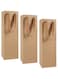 DELFINO Bag, Brown Kraft Long Kraft Paper Bags Liquor Bags Bag ine Bottle Gift Bags for Wedding, Birthday, Baby Shower, Set of 12 Pieces, Party Favors 11x9x35cm (4.3"X3.5"X13.7")