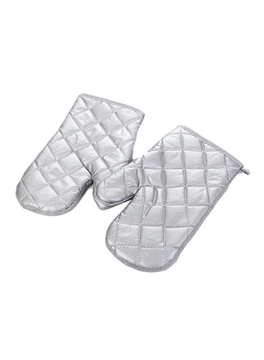 Microwave Baking Coated Gloves Silver 25x14x0cm
