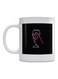 Hand And Glass Printed Ceramic Mug White/Pink/Black