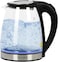 Electric Kettle1.8L Transparent Glass Kettle Stainless Steel Tea Kettle 1500W Fast Boiling Water Heater,BPA-Free Hot Water Boiler with Auto Shut-Off,Easy to Clean,LED Indicator,Perfect for Home,Office
