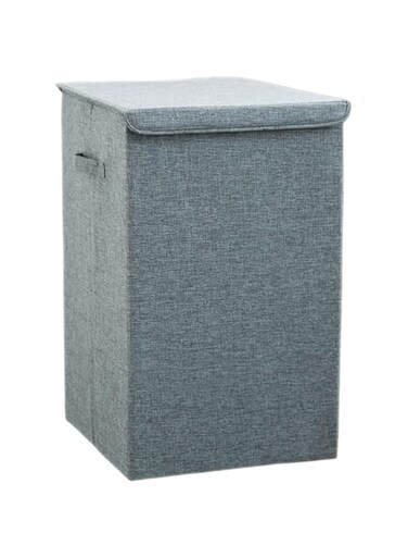 Owving Cotton and linen Laundry Hamper with Lid, Foldable and washable Laundry basket for Bathroom Bedroom Closet