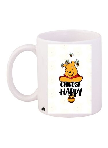 Winnie The Pooh Printed Coffee Mug White/Yellow/Black