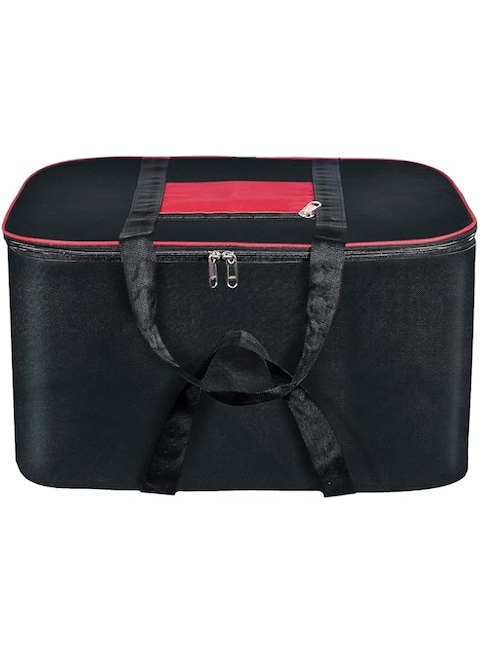 Megastar &quot; Storit Nylon Underbed Storage Bag with Zippered Closure and Handle - Black/Red (54x46x28cm)