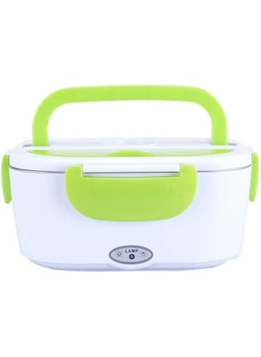 Dubai Gallery Portable Electric Heating Lunch Box White/Green 238X170X108Millimeter AMZ-N37591097A