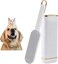 TERRIFI Pet Hair Remover, Reusable Double-Sided Fur Cleaner, Large Lint Brush with Self-Cleaning Base, Ideal for Clothes, Furniture, Car Seats, Couch, Carpet, Suitable for Dog and Cat Owners (White)