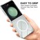 Samsung Galaxy Z Flip 6 Magnetic Clear Case Cover, Compatible with Mag safe Card Wallet and Wireless Charger, Clear Shockproof and Drop-Proof Anti-Yellowing Case Samsung Galaxy Z Flip6 5G 2024