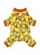 Fitwarm Funny Duck Dog Pajamas, Dog Winter Clothes for Small Dogs Girl, Lightweight Velvet Pet Jumpsuit, Cat Onesie, Yellow, Small