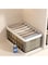 BEROZA Clothes Drawer Organizer, Transparent Wardrobe Clothes Organizer with 9 Grids, Wardrobe Divider Organizer with Handles for Underwear, Socks, Leggings (Nine compartment storage)
