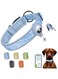 OBABO [Upgrade] Reflective Air-T-a-g Cat Dog Collar, Heavy Duty Padded Puppy Collar with Air-T-a-g Holder, Adjustable Air-T-a-g Pet Collar for Small Medium Cat Dogs (Blue M(15"-18"))