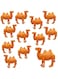 Suartus Camel Figurines, 12Pcs Hand Painted Camel Figurines Miniature Animal Statue Wildlife Desert Bactrian Camel Figures Models for Table Desktop Collection Moss Landscape Home Ornament Decor