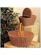 Picnic basket Handmade Durable Basket with Handle, Wicker Camping Picnic Basket with Double Lids, Shopping Storage Hamper Basket with Cloth Lining