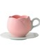 retro tulip pink coffee cup, beautiful and exquisite flower mug, afternoon tea ceramic cup and saucer set