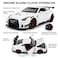 Hypercar Engine Alarm Clock White with Light Sound &amp; Water Mist Effects, Zinc Alloy Die-Cast Car Clock, Openable Doors &amp; Hood, Pull Back Action, Desk Clock for Home, Office &amp; Car Enthusiasts