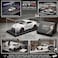 Hypercar Engine Alarm Clock White with Light Sound &amp; Water Mist Effects, Zinc Alloy Die-Cast Car Clock, Openable Doors &amp; Hood, Pull Back Action, Desk Clock for Home, Office &amp; Car Enthusiasts