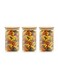 Canisters with Lids Set of 3 BPA Free High Borosilicate Glass Cookies Jars with Sealing Bamboo Cover 400 ML