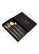 Simple Flatware Set Gift Set Golden Brown