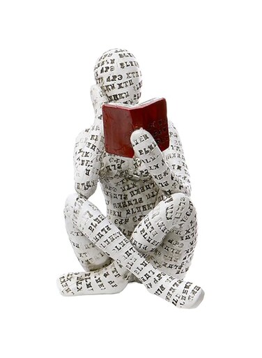 neotimely Modern Bookshelf Decor, Pulp Reading Women Thinker Statue, Reading Women Figurine Sculpture, Aesthetic Sculpture, Modern Abstract Decoration on Shelf, for Living Room, Office, Bedroom
