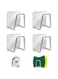 nalaina 4Pcs Sponge Holders for Kitchen Sink,Premium Sponge Holders,Strong Adhesive Small Sponge Holder for Kitchen Sink, Caddy, Brush &amp; Pot Lid