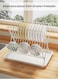 Kitchen Organizer and storage Dish Drying Stand Dish Rack Kitchen Dish Drying Rack Detachable Large Capacity Dish Drainer Organizer with Drain Board,White