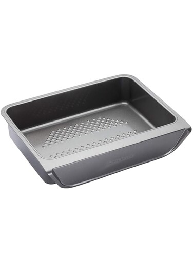 Master Class Smart Stack Non Stick Sleeved Roasting Pan, Large, 7.7 Litre Capacity, 41 cm x 32 cm x 8 cm Size