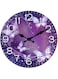 Azonee Purple Butterfly Wall Clock, Analog Butterfly Wall Clock, 12 Inch Simple Clock, Retro Wooden Wall Clock Living Room Silent Clock, Quartz Quiet Desk Clocks for Home Kitchen Bedroom Bathroom