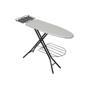 Adjustable Ironing Board with Iron Rest- Thick Felt Padding &amp; Heat Resistant Cover for Easy Pressing