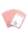 100-Piece Resealable Ziplock Pouch Mylar Foil Bags Pink/Silver 15x10.5cm